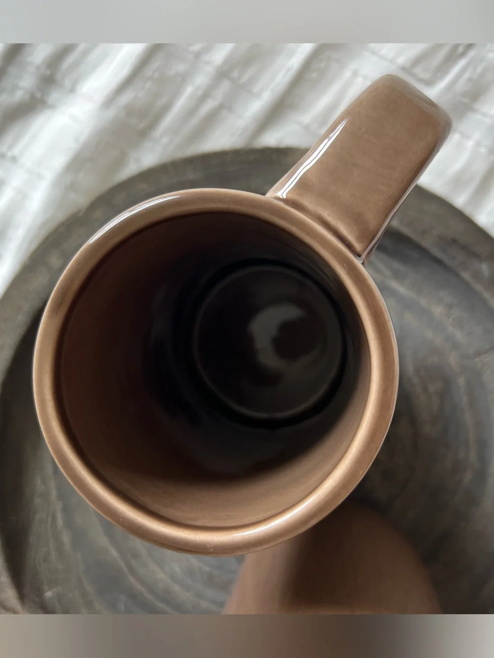 Pottery Barn Studio Barbara Eigen Discontinued Set Taupe Stoneware Mug x2